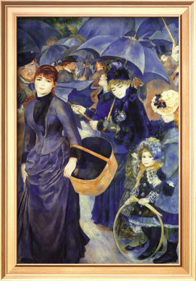 Les Para Pluies - Pierre-Auguste Renoir painting on canvas